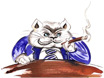 Fetter Kater - allegorische Illustration der Finanzkrise